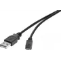 USB laidas Renkforce RF-4463073 0,15 m USB A Micro-USB B juodas
