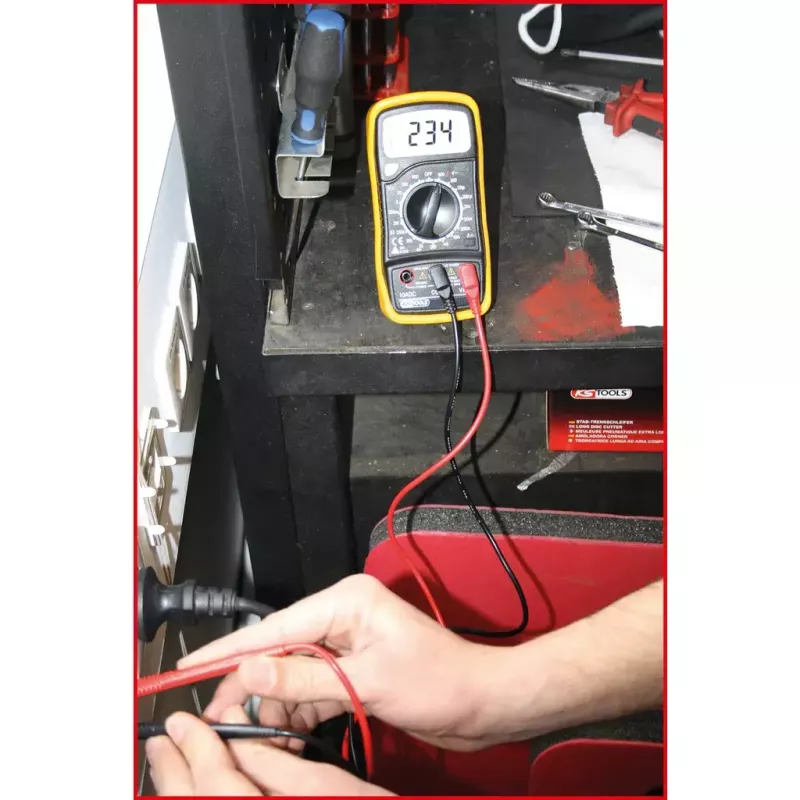Skaitmeninis multimetras KS Tools 150.1495 su LCD ekranu 3.5 skaitmenų
