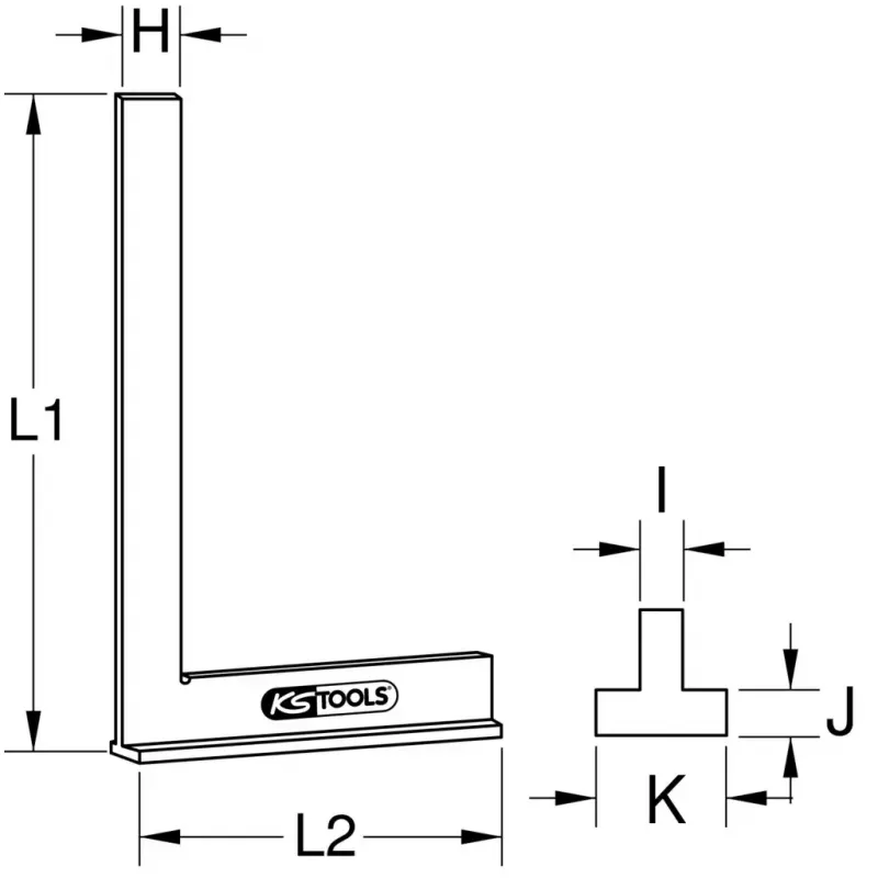 KS Tools 300.0271 kvadratas 260 g