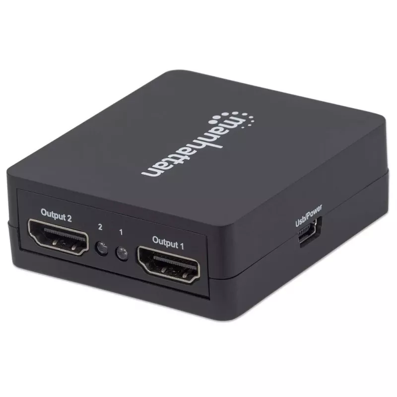 Manhattan HDMI skirstytuvas 2 prievadai, 1080p, juodas