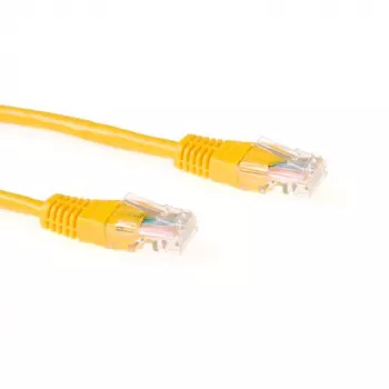 ACT geltonas 1 metro U/UTP CAT5E jungiamasis kabelis su RJ45 jungtimis