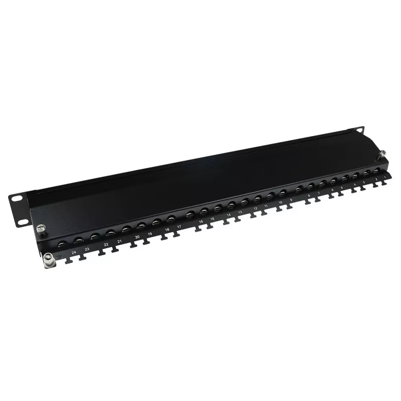 ACT Patchpanel 24 prievadų ekranuotas CAT6A su dangteliu
