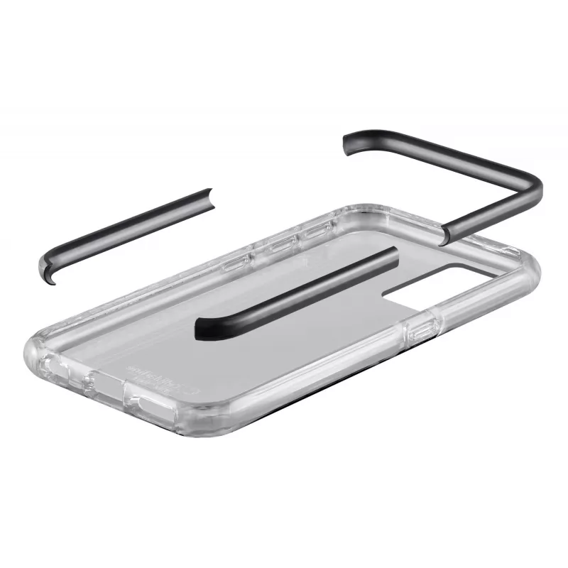 Cellularline Tetra Force Shock-Twist dėklas Samsung Galaxy A41, juodas permatomas