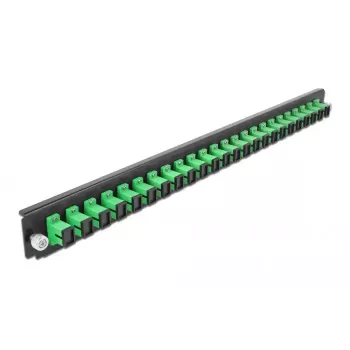 Priekinis skydelis Splice Box DeLOCK 19 colių 24 prievadai SC Simplex žalias