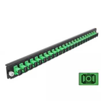 Priekinis skydelis Splice Box DeLOCK 19 colių 24 prievadai SC Simplex žalias
