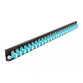 Delock 19 colių priekinis skydelis su 24 LC Duplex prievadais, aqua