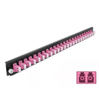 Priekinis skydelis su lizdais DeLOCK 19 colių 24 prievadų LC Duplex violetinis