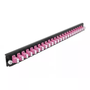 Priekinis skydelis su lizdais DeLOCK 19 colių 24 prievadų LC Duplex violetinis