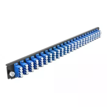 Priekinis skydelis DeLOCK 19 colių 24 prievadų LC Quad mėlynas