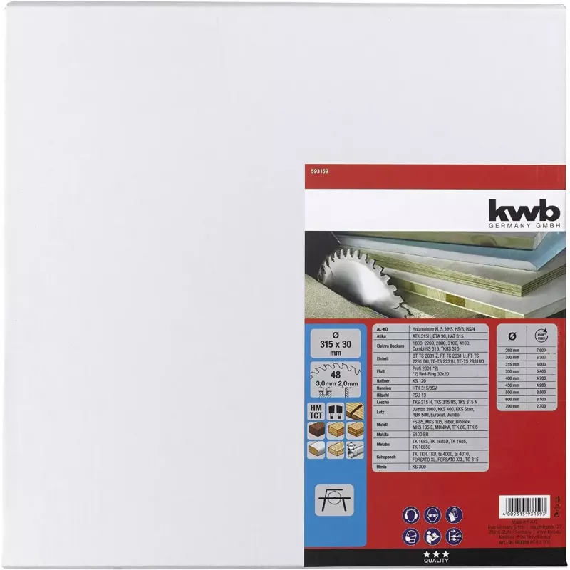 Pjūklo diskas KWB 593159 31,5 cm 1 vnt.