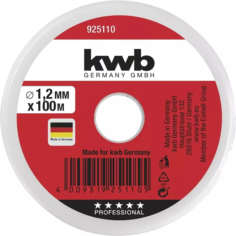 Virvė KWB 925110 100 m nailoninė žalia 1,2 mm