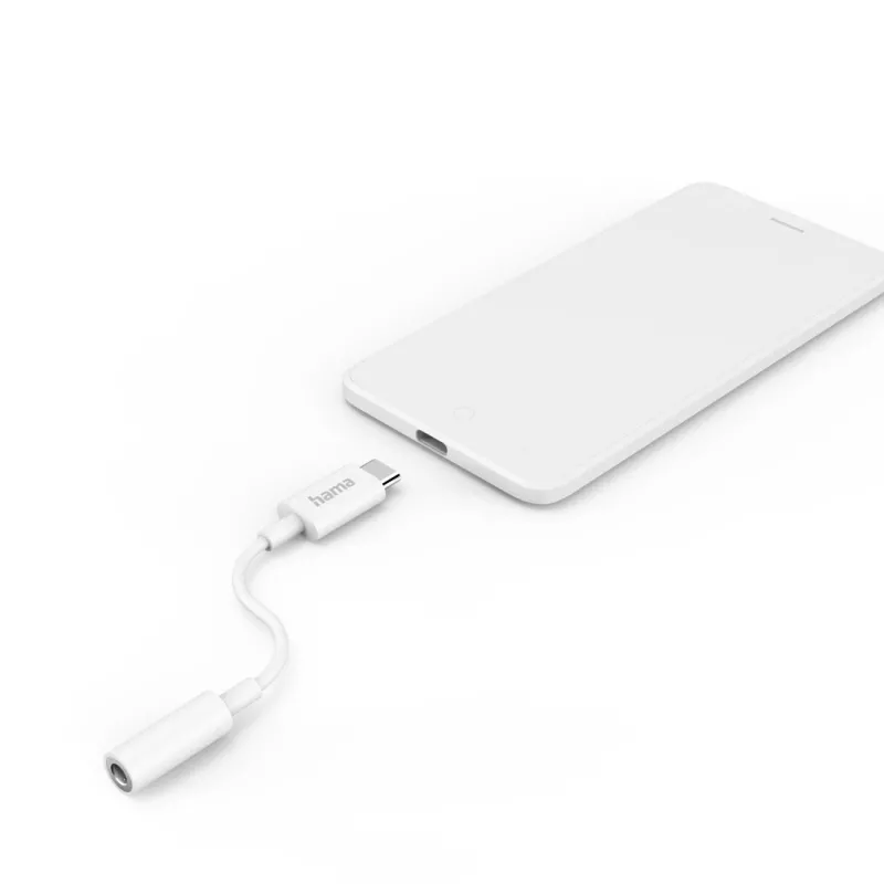 Hama 00201524 garso laidas USB C – 3,5 mm, baltas