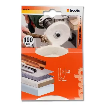 Poliravimo ratukas KWB 517400, 10 cm darbinis skersmuo, 1,3 cm kotelio skersmuo