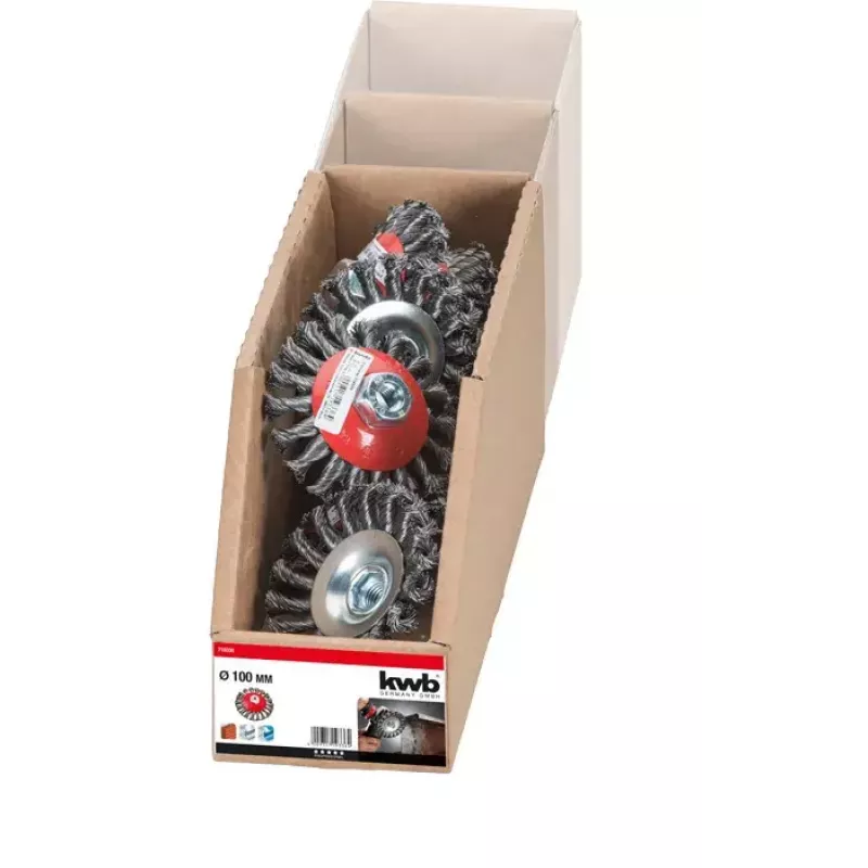 Šepečinis vielinis ratas KWB 719336 10 cm skersmuo 1,4 cm kotas