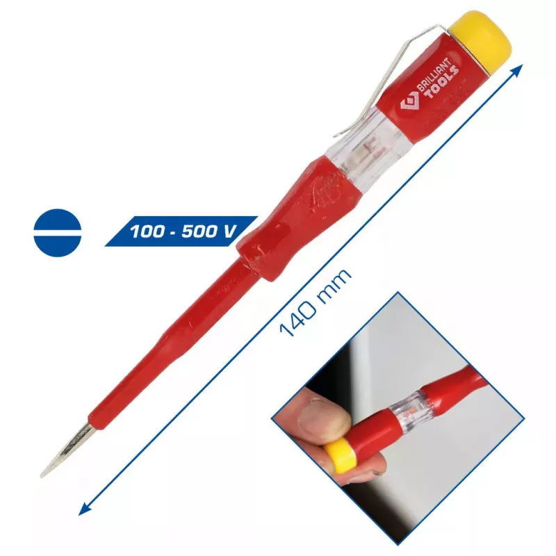 Įtampos tikrintuvas atsuktuvas Brilliant Tools BT120900