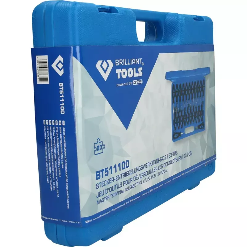 Brilliant Tools BT511100 – 23 dalių universalių ištraukiklių rinkinys automobilių jungtims
