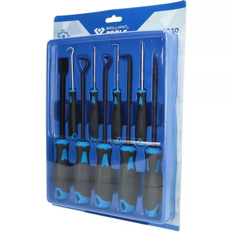 Brilliant Tools BT542010 9 dalių komplektas velenų tarpiklių ir O-žiedų nuėmimui