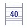 Lipnūs etikečių lapai Avery LR3657-10 Balti 2,54x4,85 cm 400 vnt.