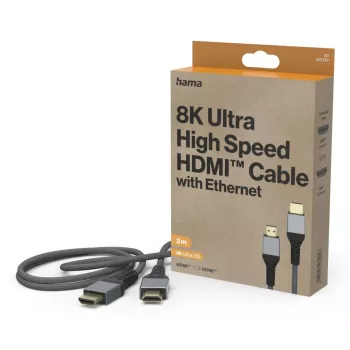 HDMI laidas Hama 00305150 2 m HDMI A tipo (Standartinis) Juoda, Pilka