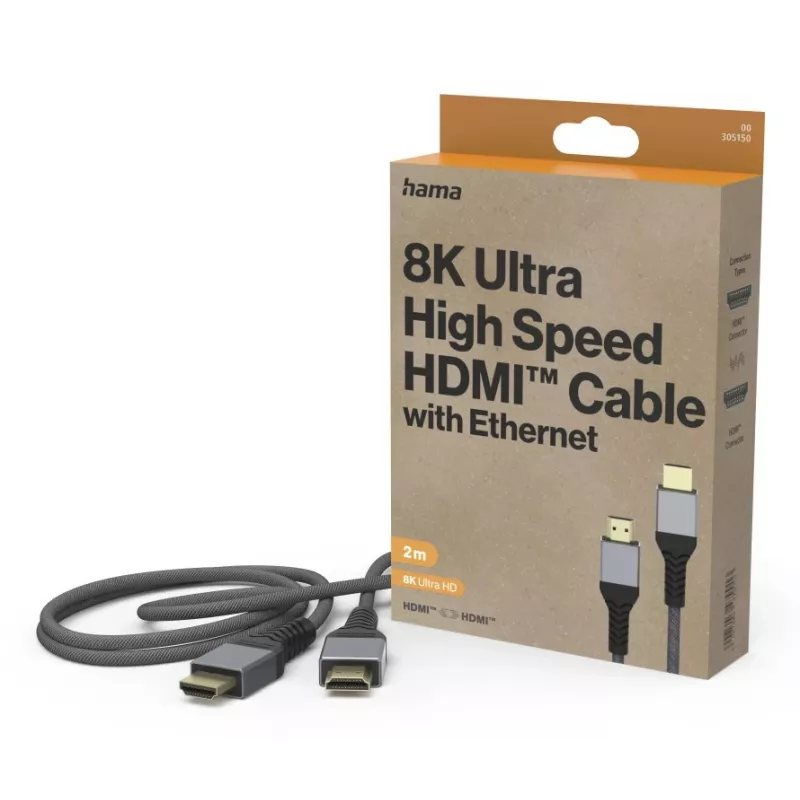 HDMI laidas Hama 00305150 2 m HDMI A tipo (Standartinis) Juoda, Pilka