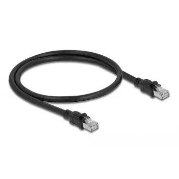 DeLOCK tinklo kabelis RJ45 Cat.6A F/UTP 0,5 m Juodas
