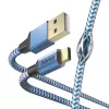 Hama Reflective USB kabelis USB 2.0 1.5 m USB A USB C mėlynas