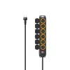 Hama 00223065 ilginimo laidas 2 m 6 lizdų lauko juodas