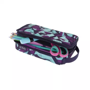 Pieštukinė Herlitz 2 Go CamoPurple poliesterinė mėlyna violetinė 210x130x60 mm