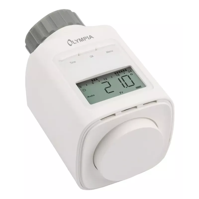 Radiatoriaus termostatas Olympia HT 430-23A (73036) baltas, elektroninis valdymas