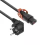 ACT maitinimo laidas CEE 7/7 kampinis kištukas - C13 IEC Lock+ juodas 2 m, EL332S, 5 vnt. pakuotė