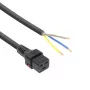 ACT maitinimo laidas su C19 IEC Lock užraktu – atviras galas, juodas, 2 m, PC1174, 5 vnt. pakuotė