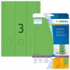 HERMA A4 bylų etiketės 61x297 mm žalios matinės popierinės nepermatomos 60 vnt.