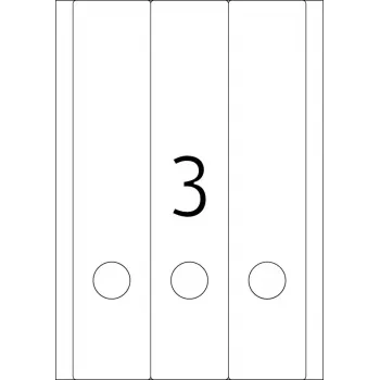 HERMA segtuvų etiketės A4 61x297 mm balto matinio nepermatomo popieriaus 75 vnt.