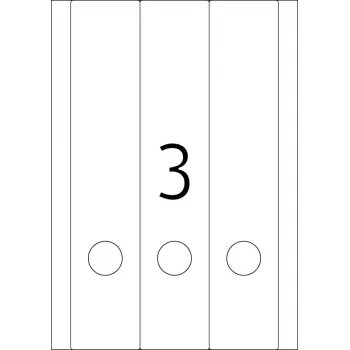 HERMA 5159 – A4 failų etiketės 59x297 mm, balta matinė nepermatoma