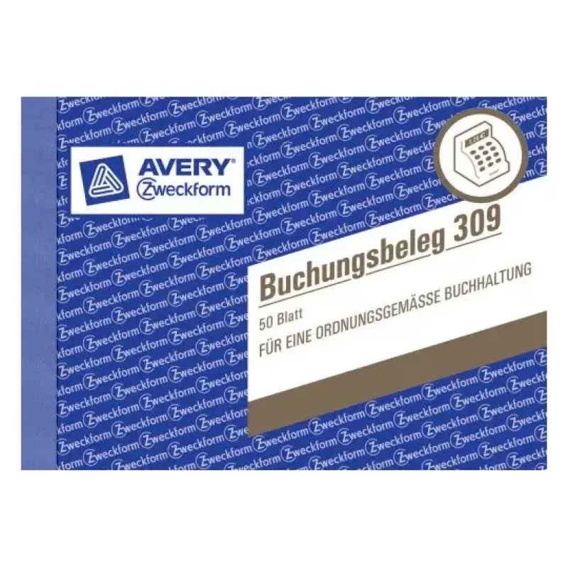 Administravimo knygelė Avery 309 mėlyna balta