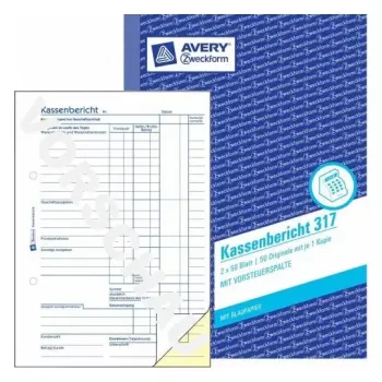 Administravimo knygelė Avery 317 mėlyna balta