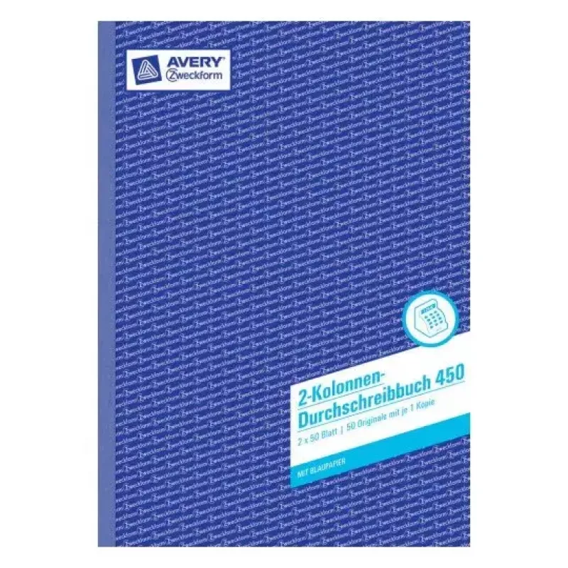 Administracinis sąsiuvinis Avery 450 mėlynai baltas