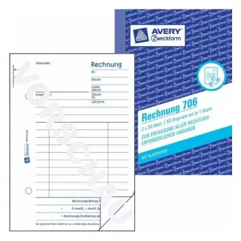 Administracinis bloknotas Avery 706 Baltas