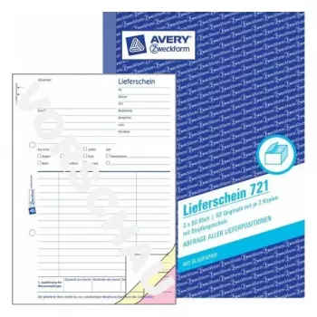 Administravimo knygelė Avery 721 mėlyna balta