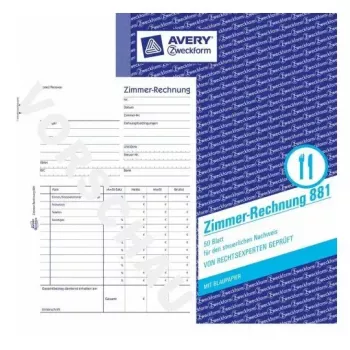 Administracinis užrašų bloknotas Avery 881 mėlynai baltas
