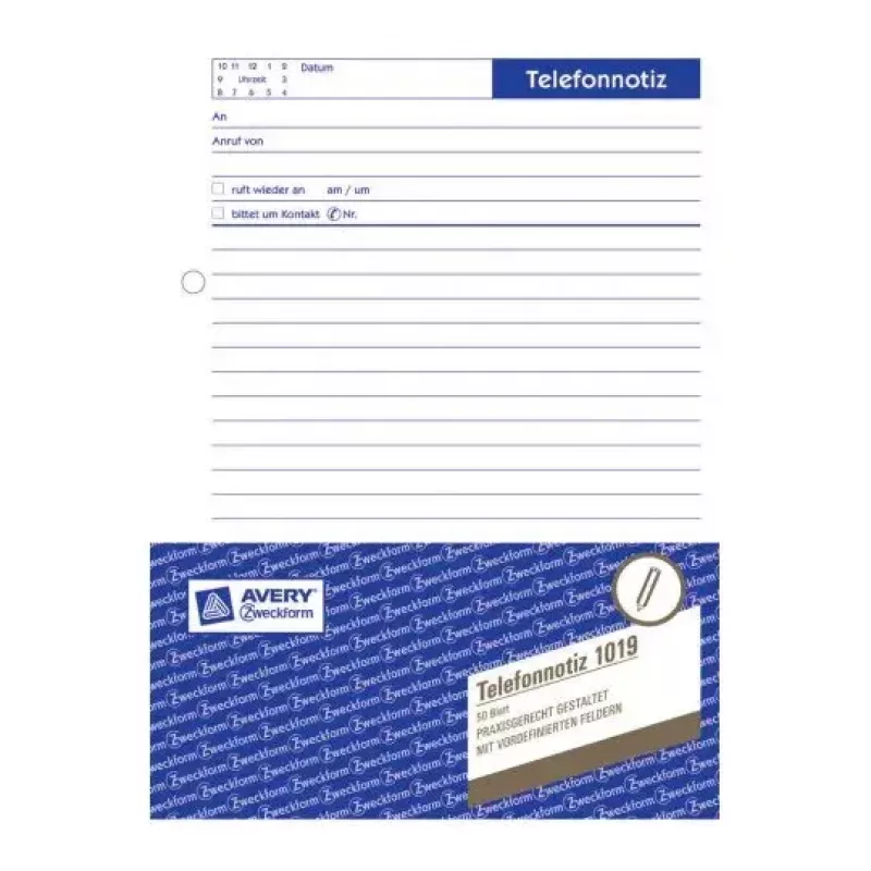 Registro popierius Avery 1019, 50 lapų, A5 (148 × 210 mm), su sustiprintais skirtukais