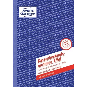 Apskaitos knygelė A5 Avery 1758