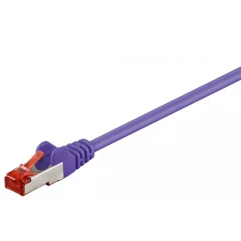 Tinklo laidas WENTRONIC Goobay 95574 Cat6 S/FTP (S-STP) RJ-45 iki RJ-45 1,5 m violetinis 1000 Mbit/s auksuoti kontaktai