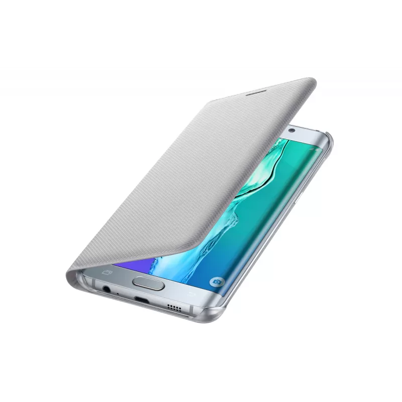 Samsung EF-WG928 dėklas Samsung Galaxy S6 Edge+ su kortelių laikikliu Sidabrinis