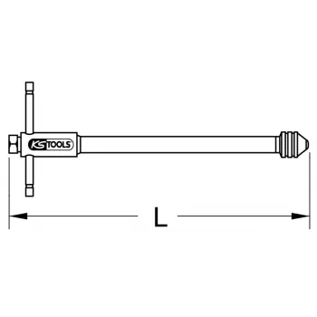 KS Tools 331.0665 reversinis srieginis įtvaras, M5-M12