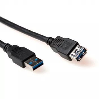 ACT USB 3.0 A kištukas - USB A lizdas 1,50 m laidas juodas