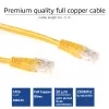 ACT geltonas 20 metrų U/UTP CAT6 patch kabelis su RJ45 jungtimis