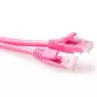 ACT Pink 0.5 m U/UTP CAT6 patch kabelis su RJ45 jungtimis, be užkabliuko