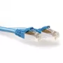 ACT Blue 2 m LSZH S/FTP CAT6A patch kabelis su apsauga nuo užsikabinimo ir RJ-45 jungtimis