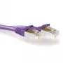 ACT Purple 2 metrų LSZH SFTP CAT6A jungiamasis kabelis su apsaugotais RJ-45 kištukais